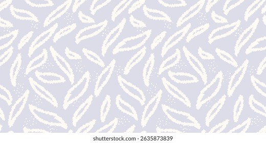 Pastel seamless abstract pattern featuring hand drawn elongated organic shapes. Plain contemporary print. Minimalist designs for textile design, wrapping paper, and modern projects