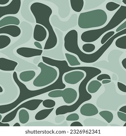 Pastel Seamless Abstract Simple Artwork Art. Desert Continuous Summer Trendy Invitation, Seamless Background. Green Repetitive Elegant Vintage Shape Print. 