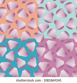 Pastel seamless background with abstract forms of lines. Can be used for printing on packing paper, wallpaper, fabrics, in textiles, furniture fabric, interior decoration, fashion accessories