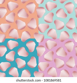 Pastel seamless background with abstract forms of lines. Can be used for printing on packing paper, wallpaper, fabrics, in textiles, furniture fabric, interior decoration, fashion accessories
