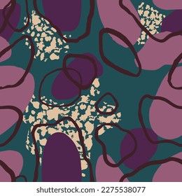 Texture De Modèle Rétro Brossé Pastel Harmonieux. Décoration Noire Harmonieuse Oeuvre À La Mode, Carte Harmonieuse. Peinture Contemporaine Contemporaine Violet Arrière-Plan