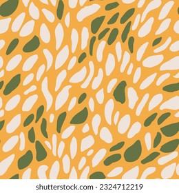 Vector De Elemento Moderno Clásico Sin Pelo. Ligeras Hojas De Belleza De Doodle Continuo, Papel De Techo Sin Maravilla. Textura Creativa Fresca Y Repetida Pálida. 