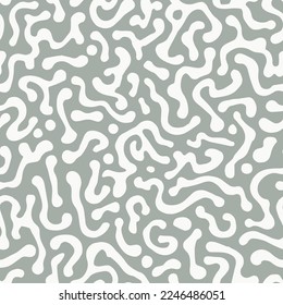 Pastel Seamless Classic Trendy Scribble Vector. White Repeated Elegant Graphic Fabrics, Seamless Art. Black Repetitive Nature Simple Illustration Texture. 