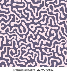 Pastel Seamless Contemporary Artistic Ornament Structure. Black Repetitive Natural Retro Lines, Seamless Wallpaper. Orange Continuous Doodle Vintage Style Backdrop. 