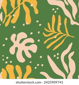 Pastel Seamless Contemporary Bloom Template Design. Colorful Continuous Creative Simple Artwork, Seamless Vector. Bright Seamless Elegant Garden Illustration Print. 