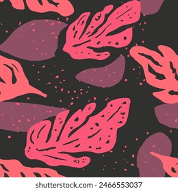 Pastel Seamless Contemporary Palm Leaves Texture. Light Repetitive Summer Plant Scribble, Seamless Wallpaper. Hippie Repeated Abstract Beach Style Vector. 