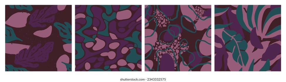 Pastel Seamless Creative Artistic Style Art. Gradient Repeated Summer Palm Decor, Seamless Set. Yellow Endless Doodle Natural Surface Backdrop. 