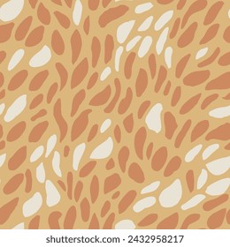 Pastellnahtloser kreativer, isolierter Illustrationshintergrund. Blasses repetitives Fashion Spring Scribble, nahtloses Design. Weiße wiederholte zeitgenössische organische Stil Vektor. 