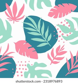 Pastel Seamless Creative Modern Element Background. Purple Seamless Fashion Fresh Illustration, Seamless Print. Orange Repeated Contemporary Vintage Decor Design. 