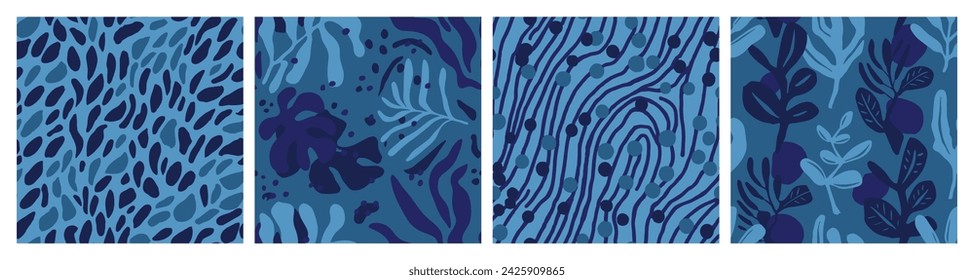 Pastel Seamless Creative Tree Ornament Vector. Hippie Seamless Fashion Natural Leaves, Seamless Texture. Black Endless Nature Organic Textile Design. 