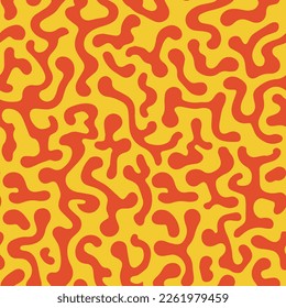 Pastel Seamless Doodle Fresh Element Texture. Pastel Continuous Creative Simple Lines, Seamless Pattern. Pale Repeated Classic Retro Ornament Structure. 