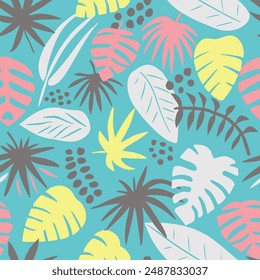 Pastel Seamless Doodle Modern Fabrics Design. Pink Repetitive Color Tree Artwork, Seamless Pattern. Hippie Seamless Fashion Branch Watercolor Background. 