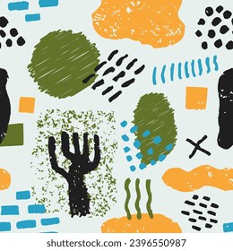 Papel Retro De Doodle Sin Pañuelos Pastel Impresión. Verde Continuo Ronda Hermosa Superficie, Bandas Sin Sombra. Papel de fondo de pantalla de moda de moda para gritos sin fin claro