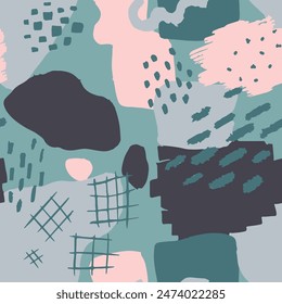 Pastel Seamless Elegant Geometric Template Cover. Purple Repetitive Abstract Graphic Fabrics, Seamless Backdrop. Bright Endless Decoration Artistic Invitation Art