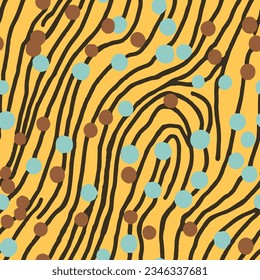 Pastel Seamless Fashion Beautiful Fabrics Design. Vibrant Repeated Summer Retro Surface, Seamless Pattern. Blue Repetitive Contemporary Organic Template Print. 