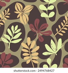 Pastel Seamless Fashion Beautiful Fabrics Texture. Light Repeated Classic Beauty Paint, Seamless Vector. Colorful Seamless Creative Tropic Template Art. 