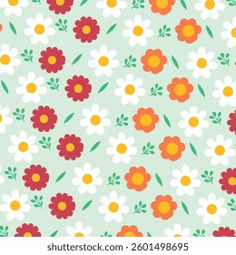 pastel  Seamless floral pattern eps