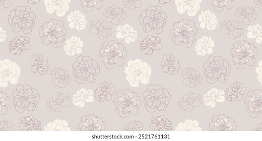 Pastel padrão sem emenda com formas artísticas abstratas buttercups, flores de pansies em um fundo claro. Impressão floral estilizada criativa. Mão de vetor desenhada. Ornamento de natureza na moda para desenhos