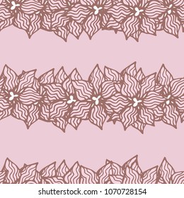 Pastel seamless pattern from pale pink tulips on the pink background.