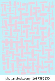 Patrón transparente. patrón abstracto rosa sobre fondo azul. Esbozar textil, fondo, envolver el diseño de papel, embalaje. Eps 8.