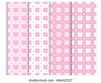 pastel seamless pattern set, background. Vector illustration for elegant design. baby shower pattern.  Good for baby, wallpaper, pattern, surface textures, printing on to fabric and paper. 