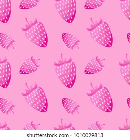 Pastel seamless strawberry pattern. vector illustration design.
