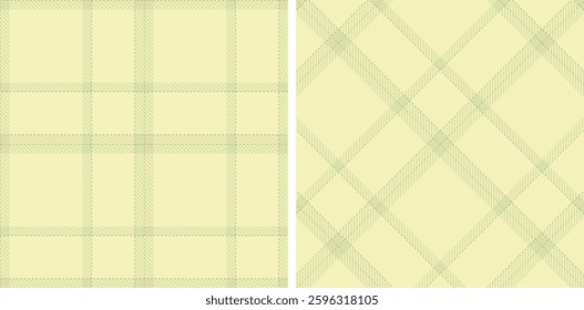 Pastel Seamless Tartan in Rich Pale Olive tones Fabric Design