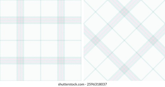 Pastel Seamless Tartan in Smoky Ice tones Fabric Design