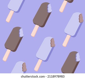 pastel seamless vector pattern with ice cream