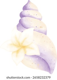 Pastel Seashell and starfish Clipart Graph Graphic