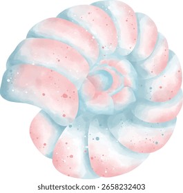 Pastel Seashell y estrella de mar Clipart Gráfico Gráfico