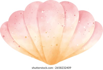 Pastel Seashell e estrela-do-mar Clipart Gráfico