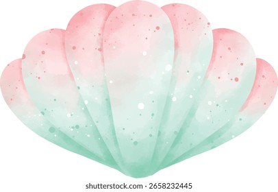 Pastel Seashell y estrella de mar Clipart Gráfico Gráfico