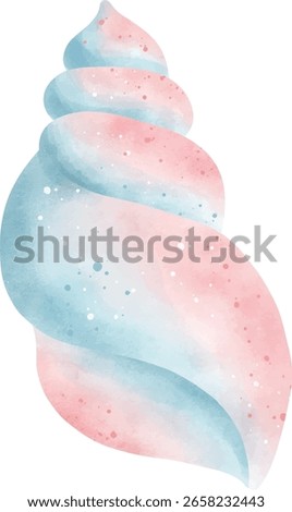 Pastel Seashell and starfish Clipart Graph Graphic