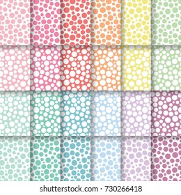 A pastel set of bubbles background pattern vectors