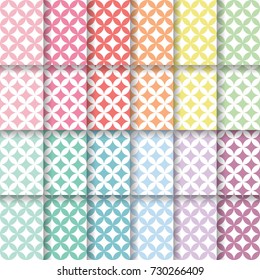 A pastel set of circles background pattern vectors