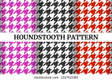 Un conjunto pastel de hounds patrones de fondo dental vectores