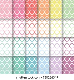 A pastel set of quarter foil background pattern vectors