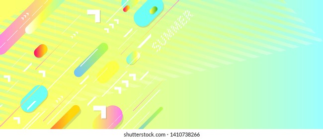 Pastel shades summer background 3d holiday vector Illustration graphic design poster flyer leaflet