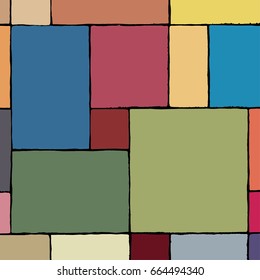 Pastel shaped rectangular tiles pattern