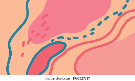 formas y líneas en tonos pastel para un fondo neutro