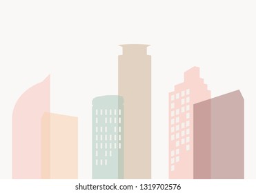 Vector de fondo del paisaje urbano de la silueta pastoral