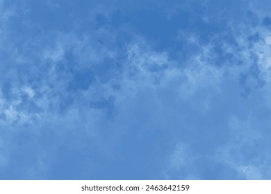 Pastel sky blue background texture pattern blank space with soft puffy cloudy bright center. Beautiful grunge blue background with space for making graphics design. Sky blue watercolor background.