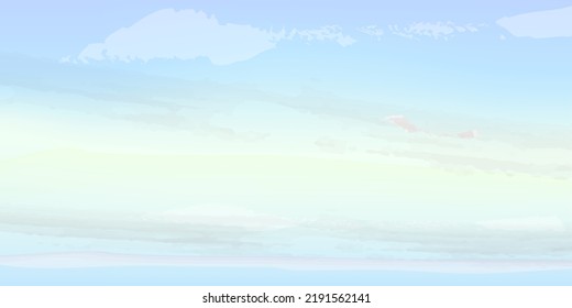 Pastel sky panorama, abstract background. Vector illustration, watercolor style, concept for card, poster, flyer, print.