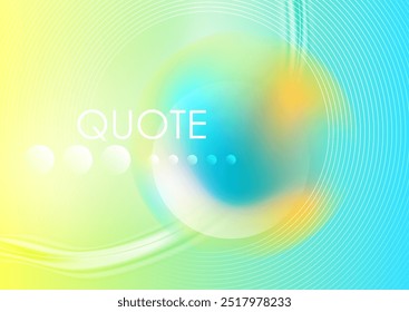 Pastel smooth minimal liquid gradient abstract concept background with sphere and circular lines. Vector geometric design