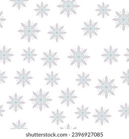 Pastel snowflakes overlayer transparent background