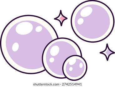 Pastel Soap Bubbles Cute Icon
