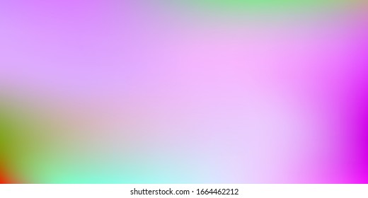 Pastel Soft Bright Neon Website Rainbow Template. Holographic Vector. Glossy Cover. 