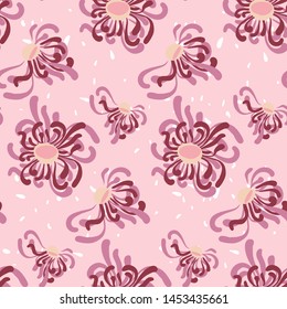 pastel soft color vector stylized modern seamless floral pattern design