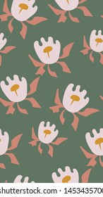 pastel soft color vector stylized modern seamless floral pattern design